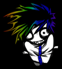 Gothic Guy With Rainbow Hair Image